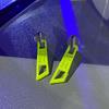 Fashionable And Creative Zipper Pendant Earrings Suitable For Men's And Women's Candy Colored Punk Style Jewelry Gifts