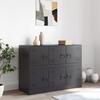 VidaXL Black Buffet 99x39x73 Cm Steel, Cabinet, Cupboard, High Buffet, Side Cabinet, Storage Cabinet, Organizer of 841793