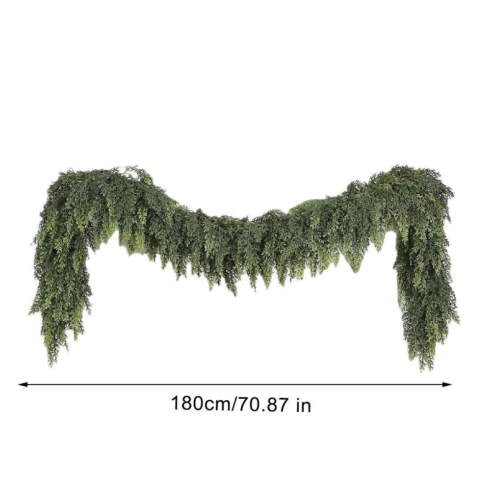 Christmas Soft Rubber Texture PE Pine And Cypress Leaves Decoration Double Christmas Artificial U6L1
