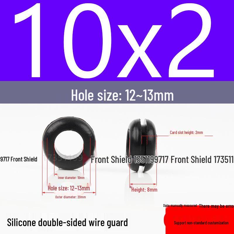 High-Low Temp Silicone Double-Sided Wire Protection Coil with Raised Seal Ring