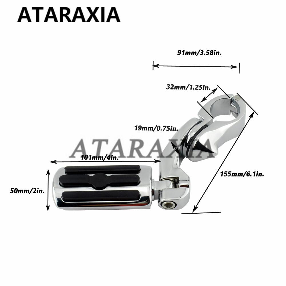 32 mm 1-1/4 Zoll; Motorrad Fußrasten Autobahn Pedale Fußstütze Für Harley Touring Road Electra Street Glide King XL 883