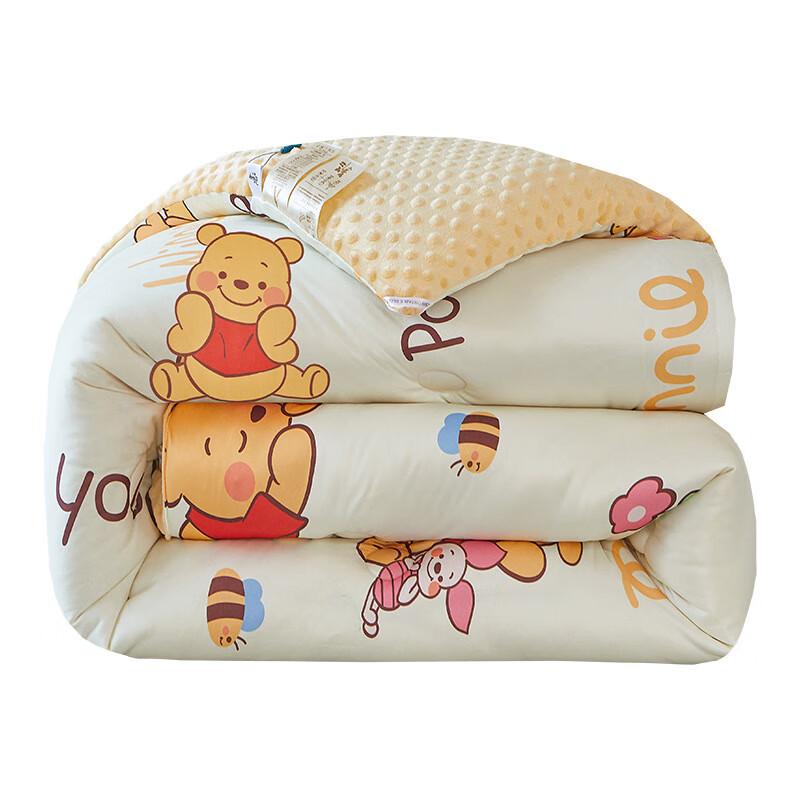 

Winnie s Friends Soft Knitted Cotton Doudou Velvet Quilt