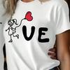 Lovers Love Print T Shirt Graphic T Shirt High Quality Unisex And Unisex Short Sleeve T Shirt Lovers Clothing Holiday Gifts