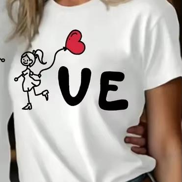 Lovers Love Print T Shirt Graphic T Shirt High Quality Unisex And Unisex Short Sleeve T Shirt Lovers Clothing Holiday Gifts