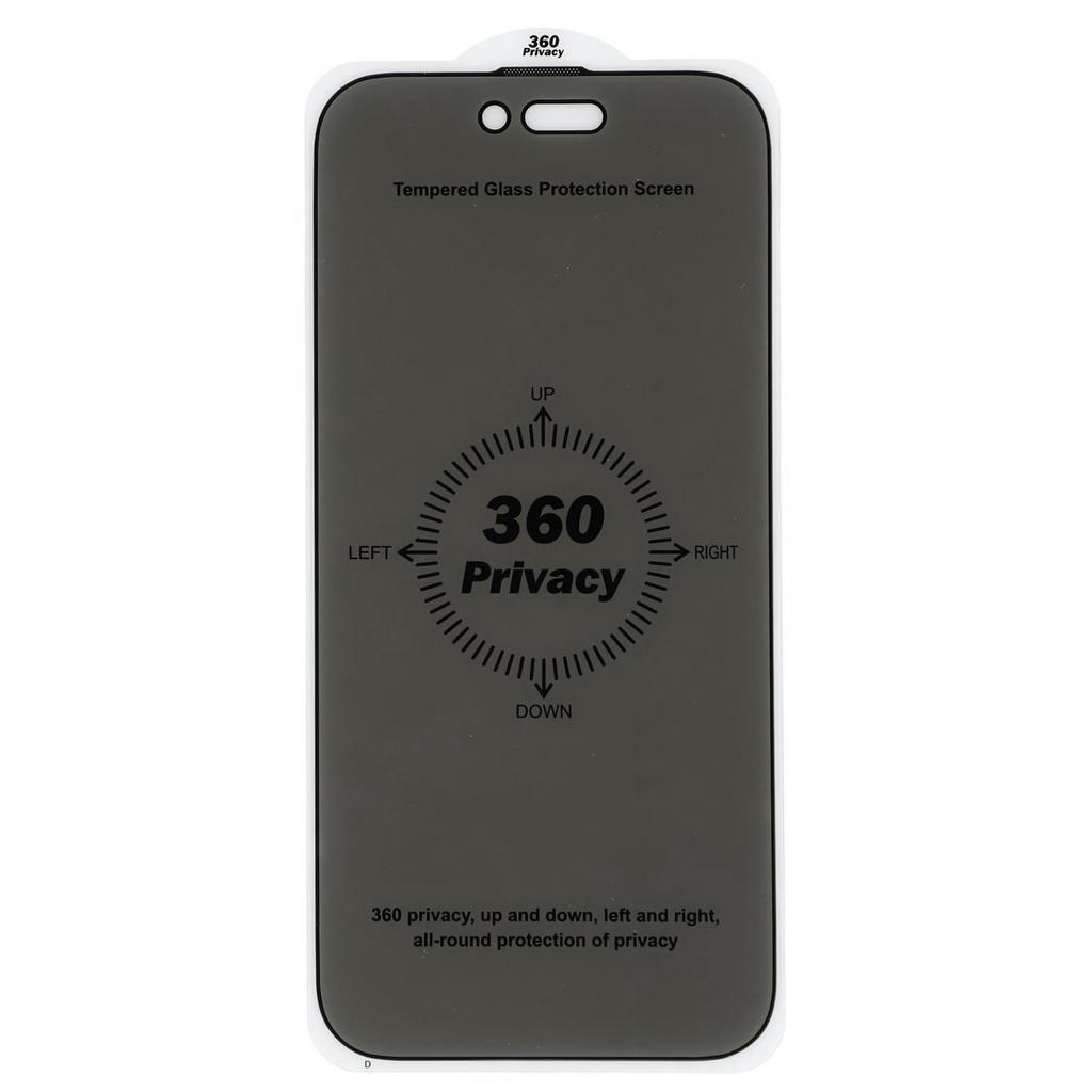 For iPhone 17 Air Privacy Tempered Glass Screen Protector with Silk Printing/Dust Filter Mesh