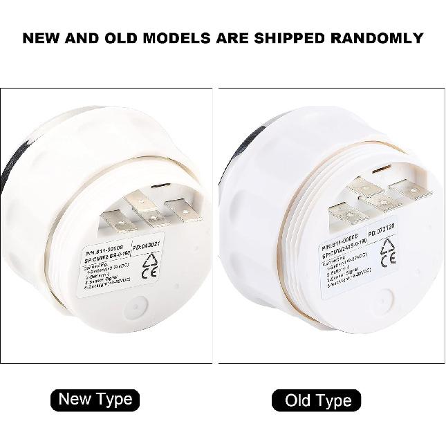 2in Pointer Water Liquid Level Gauge, RV Truck Water Tank Gauge, Universal Liquid Level Measurement for Marine Boat (Silver Black)