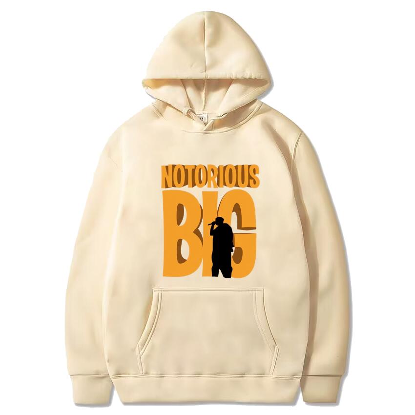 Gorąca Wyprzedaż Notorious BIG Hip Hop Nadruk Vintage Bluza z Kapturem Męska Damska Casual Polar Długi Rękaw Streetwear Unisex Harajuku Bluza