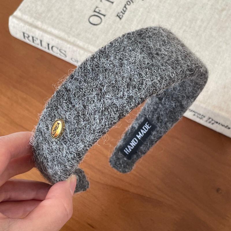 Korean Style Gold Label Wide Edge Headband: Women's 2025 Autumn/Winter Versatile Hair Accessory