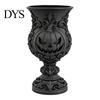 Dark Aesthetic Room Decor 3D Printed Gothic Pumpkin Pen Holder, Retro European Style Relief Stationery Spooky Halloween Table Decoration Organizer,