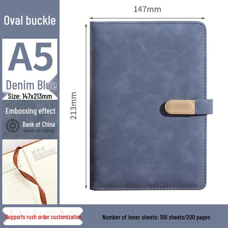 A5 Custom Logo Thickened B5 Diary with Buckle for Business Office