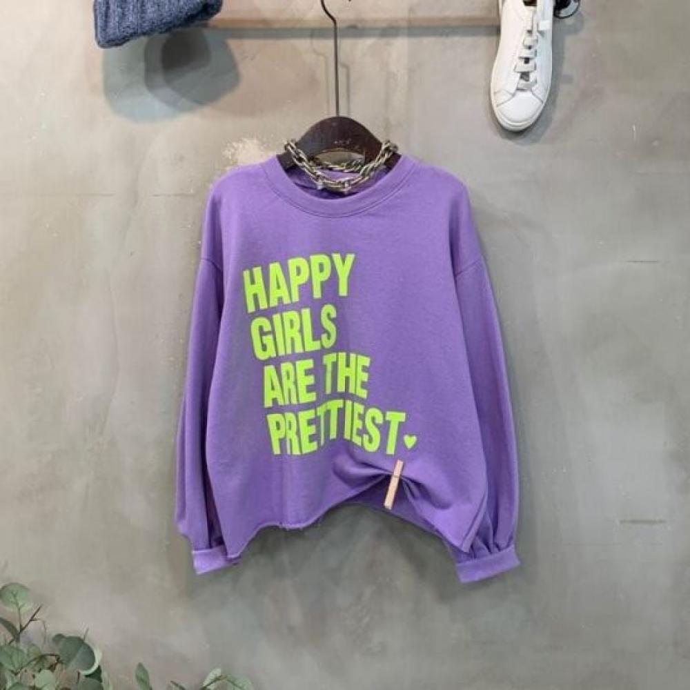 C S In The Room Women S leTTerIng looSe FiT Long Sleeve T ShirT 4Color