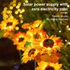 Solar Powered Sunflower Garden Lights Bright Sunflower LED Outdoor Decorative Post Lights Suitable For Yard, Terrace, IP65 , Great Gardening Gift