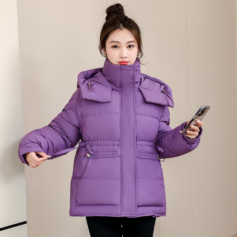 Cotton Clothing Women's Short 2026 New Plus Size Korean Fashion Hooded Internet Red Padded Jacket Versatile and Loose