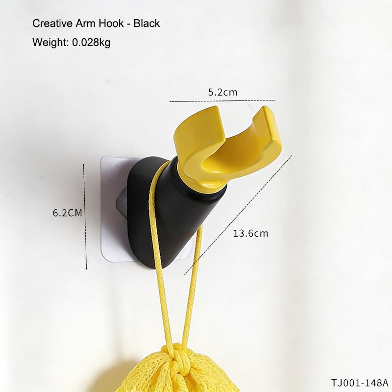 

Creative Arm Wall Hook Without Drilling Multifunctional Storage Hook for Hanging Headphones Backpacks Home Decoration Gift