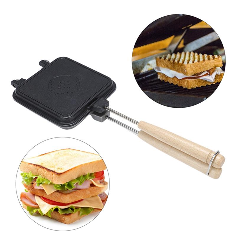 Sandwich Aking Pan Mold Non-stick Double-sided Frying Pan Household Breakfast Egg Pan Waffle Sandwich Pan