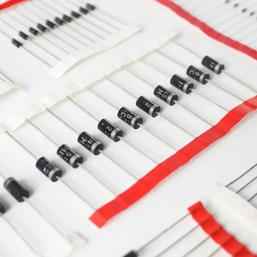 Usměrňovací dioda Schottkyho dioda Sada 1N4001 1N4004 1N4007 1N5819 1N5822 Rychle spínací SMD diody Sada M1 M4 M7 SS14 SS34 RS1M US1M