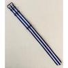 Used ZULUDIVER 22mm NATO Type Watch Strap Navy/Silver Stripe Replacement Band Made in UK