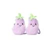 Plush Eggplant Keychain With Soft Pp Cotton Filling For Kids And Teens
