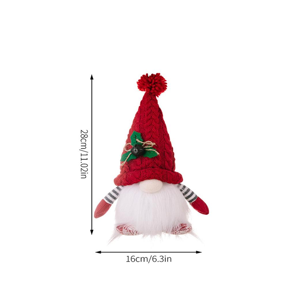 Christmas Faceless Dolls Cute Luminous Dwarf Dolls With Knitted Hat Ornament Christmas Gifts Home Festival Tabletop Decorations