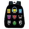Zaino Kindergarten Geometry Dash Arrabbiato per Bambini e Bambine Zaino Anime Piccola Borsa da Libri Bambini Borse Scolastiche Cartoon Zaino per Bambini