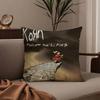 Rock Band K-Korn Pillow Case Anti-dustmite Pillowcase Invisible zipper silky short plush Sofa cushion cover