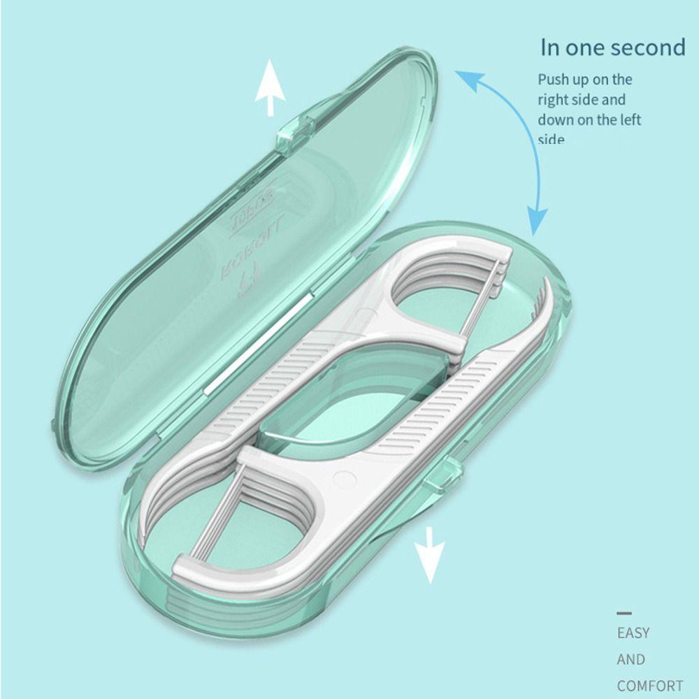 10 Pcs/box Dustproof Teeth Floss Storage Box Plastic Interdental Brush Floss Pick Dispenser Home