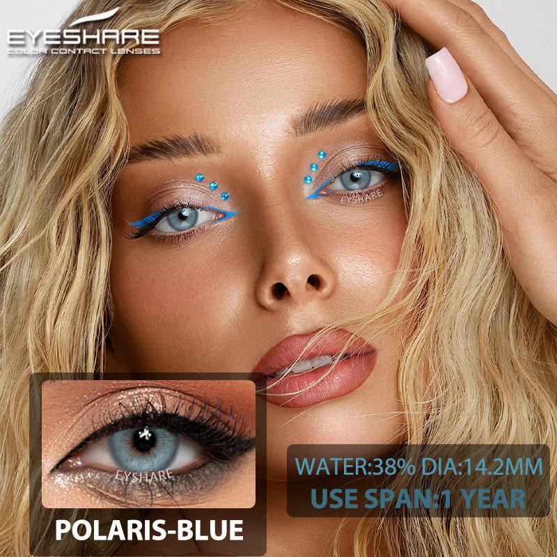 Eyeshare Natürliche Kontaktlinsen 1 Paar Bequeme Hidrocor Farbige Kontaktlinsen für Augen Jährlich Grün Beauty Pupillen