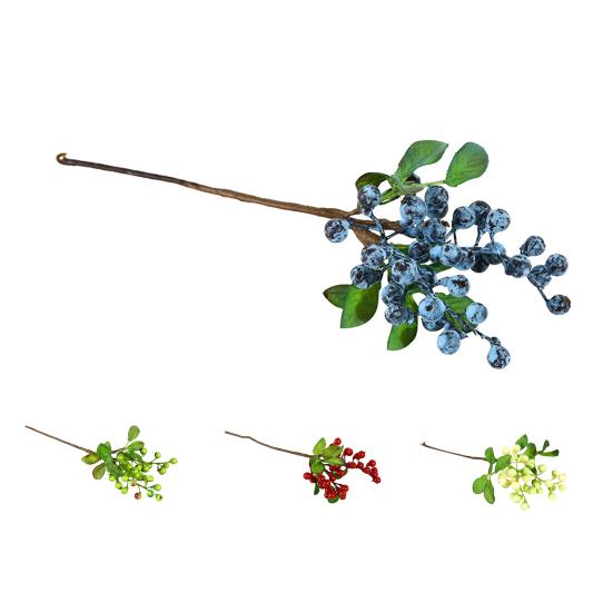 Lifelike Artificial Plant Faux Berry Fake Branch Simulation Blueberry Home Hotel Cafe Decor Prop