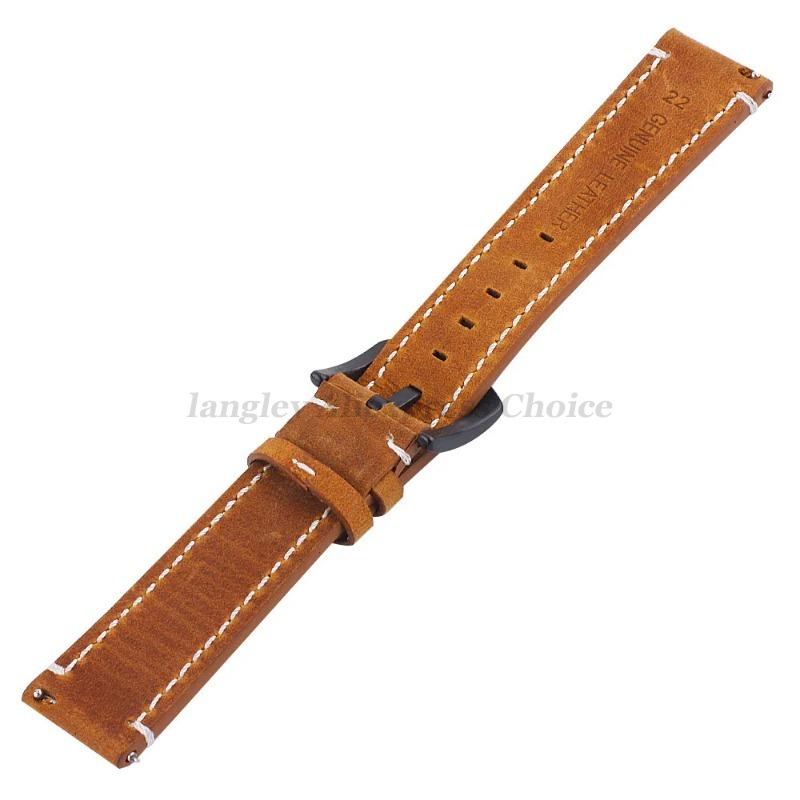 Watchband Geniune High-end Retro Calf Leather Watchbands 18/19mm 20mm 21mm 22mm 24mm Watch Strap For Samsung Watch Strap For Huawei Watch