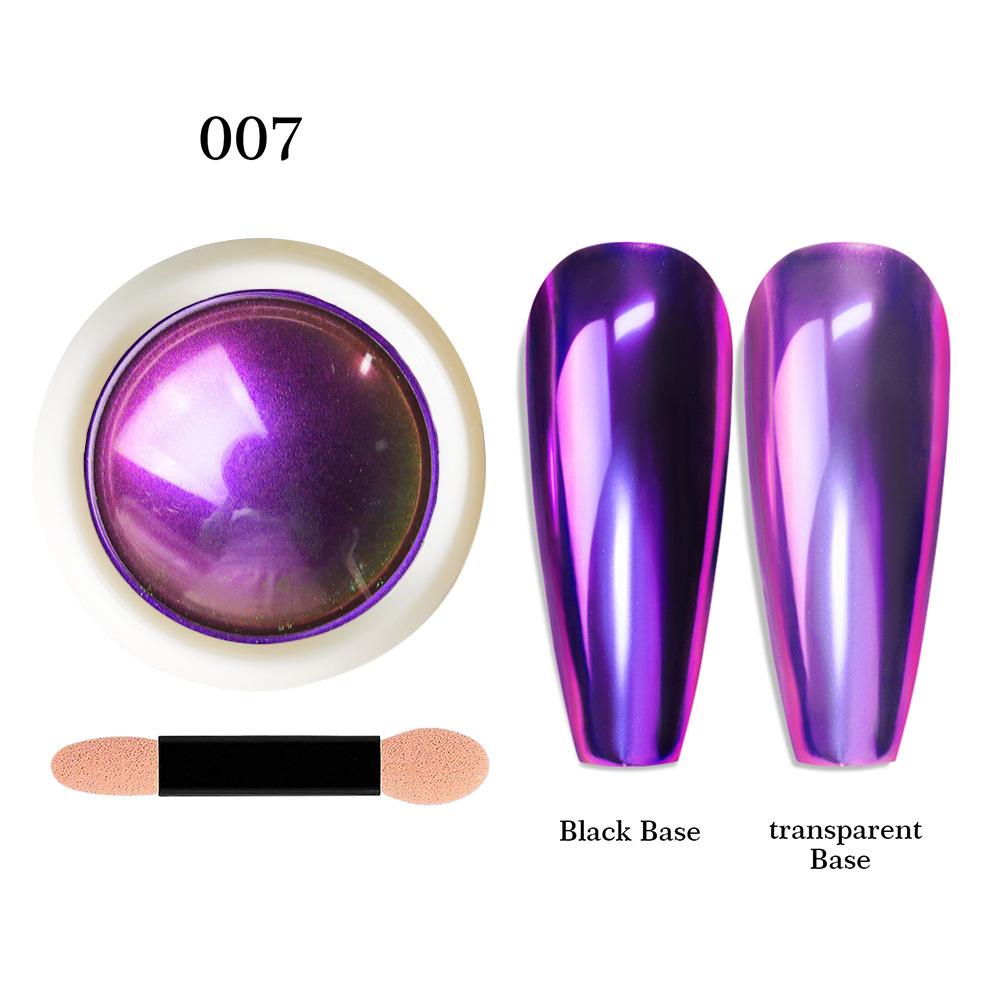12 Colors Optical Chameleon Mirror Powder, Nail Glitter Laser Powder, DIY Nail Art Decoration Material, Shimmering Color-Shifting Effect