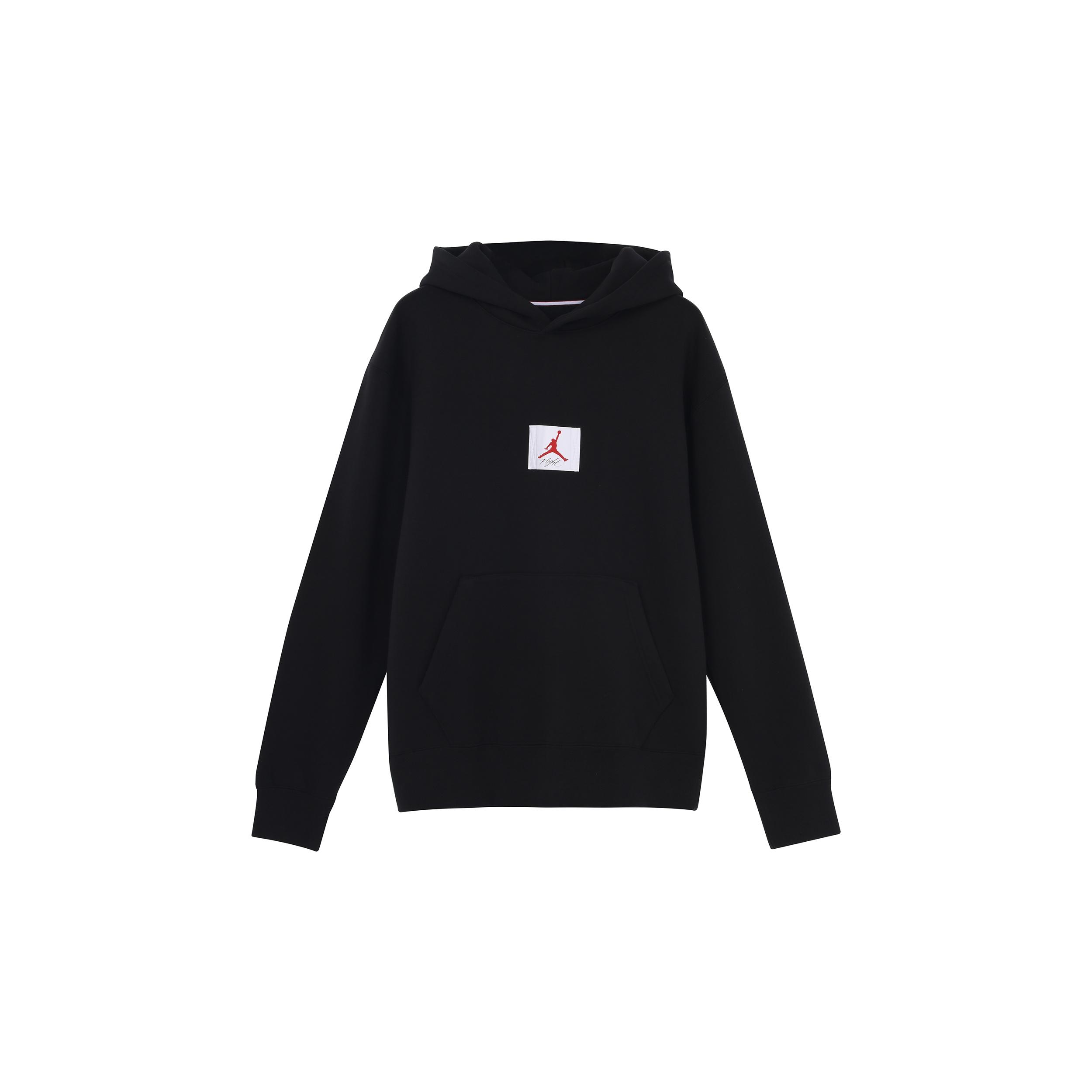 Air Jordan Flight Logo Casual Sports Fleece Lined Pullover Black Men s CZ8261-010 XXXL