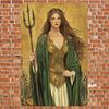 Vintage Metall Wandplakette Kunst 787x1181 Zoll Fantasy Göttin Schild mit Löchern für Heimdekoration