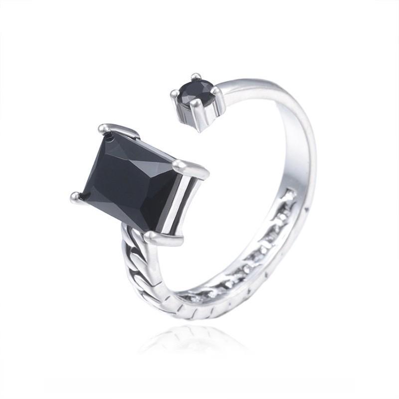 European-American Zircon Open Ring: Elegant, High-End Fashion Jewelry for Women