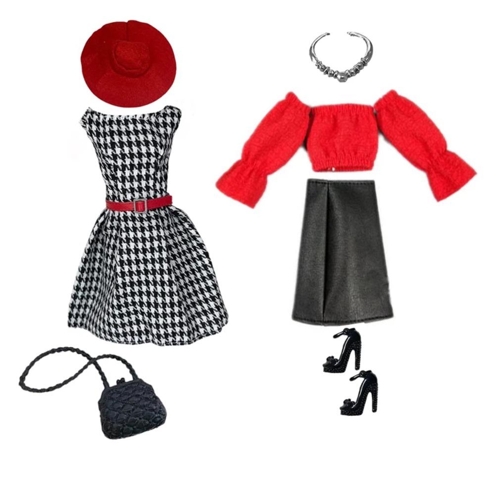 Doll Clothes Deluxe Fashion Pack Tea TIME Black & RED Classic Set for 11.5” Doll