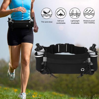 Running Belt with Water Bottle Outdoor Sports Waterproof Waist Bag Bottle Set