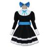 Anime Panty &Stocking with Garterbelt Stocking Anarchy Autumn Maid Women Cosplay Costume Lolita Dress + Belt + Headwaer Hallowen