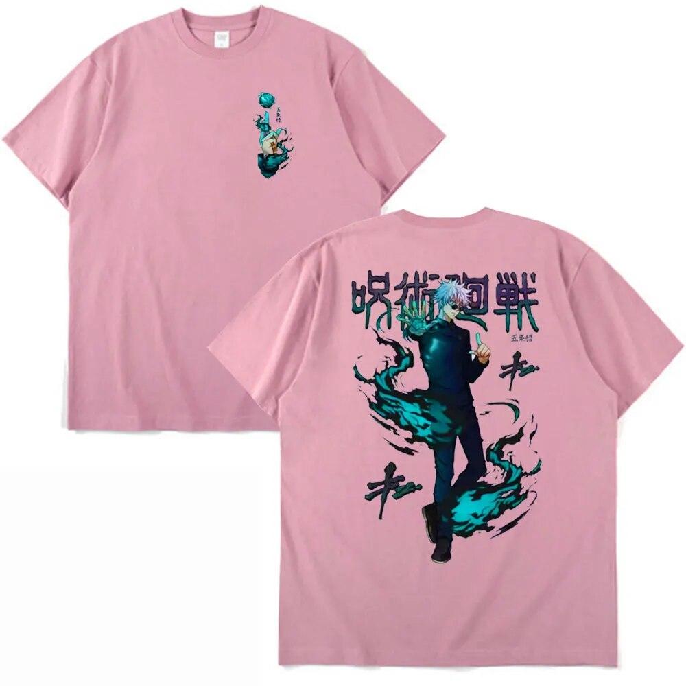 Japanese Anime Jujutsu Kaisen Satoru Gojo Graphic T-shirt Unisex Women Summer O-Neck Cotton Short Sleeve T Shirt Streetwear Tshirts