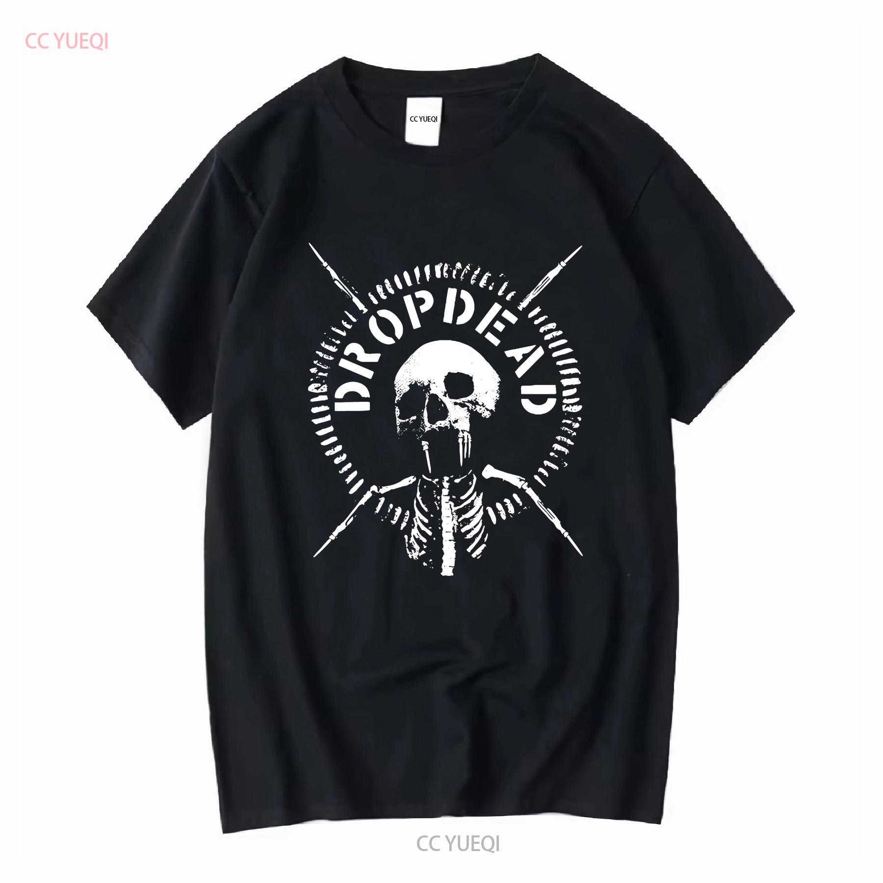 

Dropdead Hardcore Crust Punk Band T Shirt Merch Vintage Grindcore Dystopia Y2K vintage Washed Top For Everyday Wear Stretched 4XL