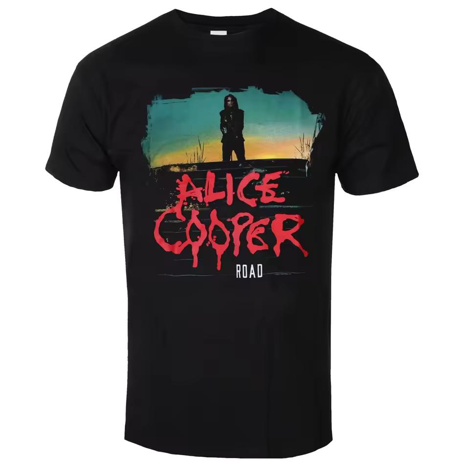 Alice Cooper Road Full Album Cover Front Print Top American Shock Rock Sunset Highway Portrait Blood Drip Letter Graphic