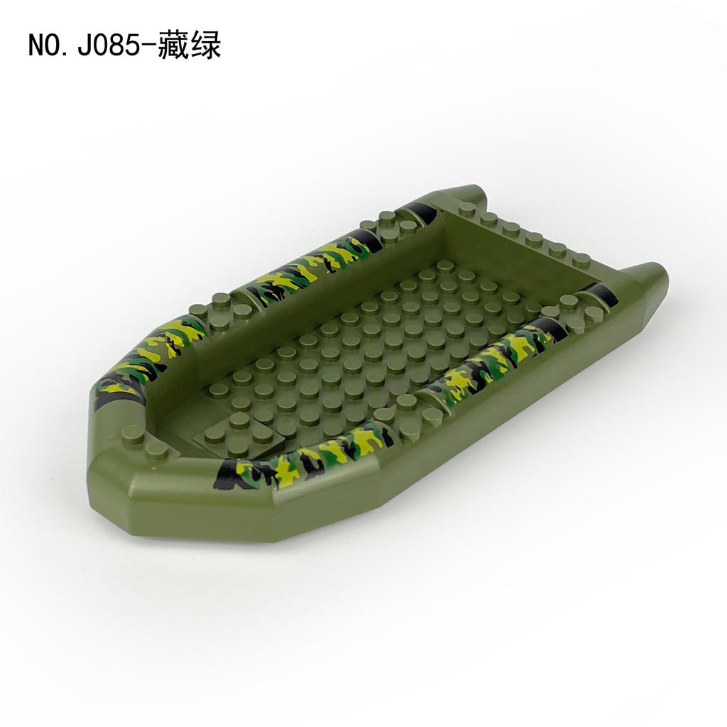 Three Rubber Boats J085 Children'S Assembly Small Particle Accessories Building Block Toy Swat Figure