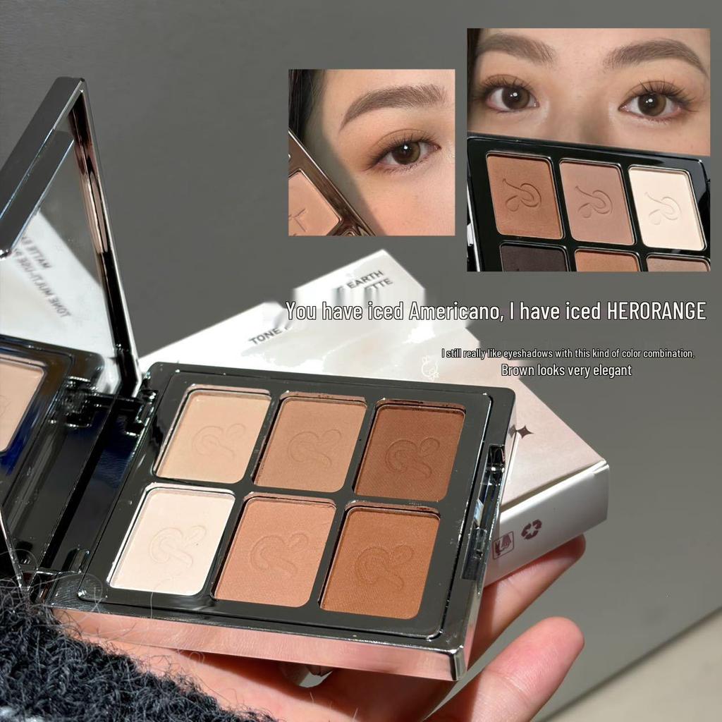 HERORANGE Matte Earth Tone Palette: Multi-Functional for Under-Eye, Highlight, Shadow, Contour, and Blush.