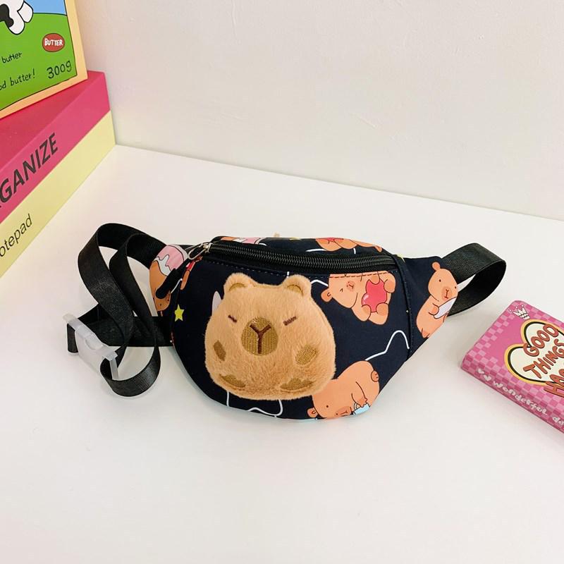 

Сумка-мессенджер Kawaii Capybara, детская сумка через плечо, мультяшный милый рюкзак, мультяшная нагрудная сумка, дорожная сумка, кошелек, поясная сумка
