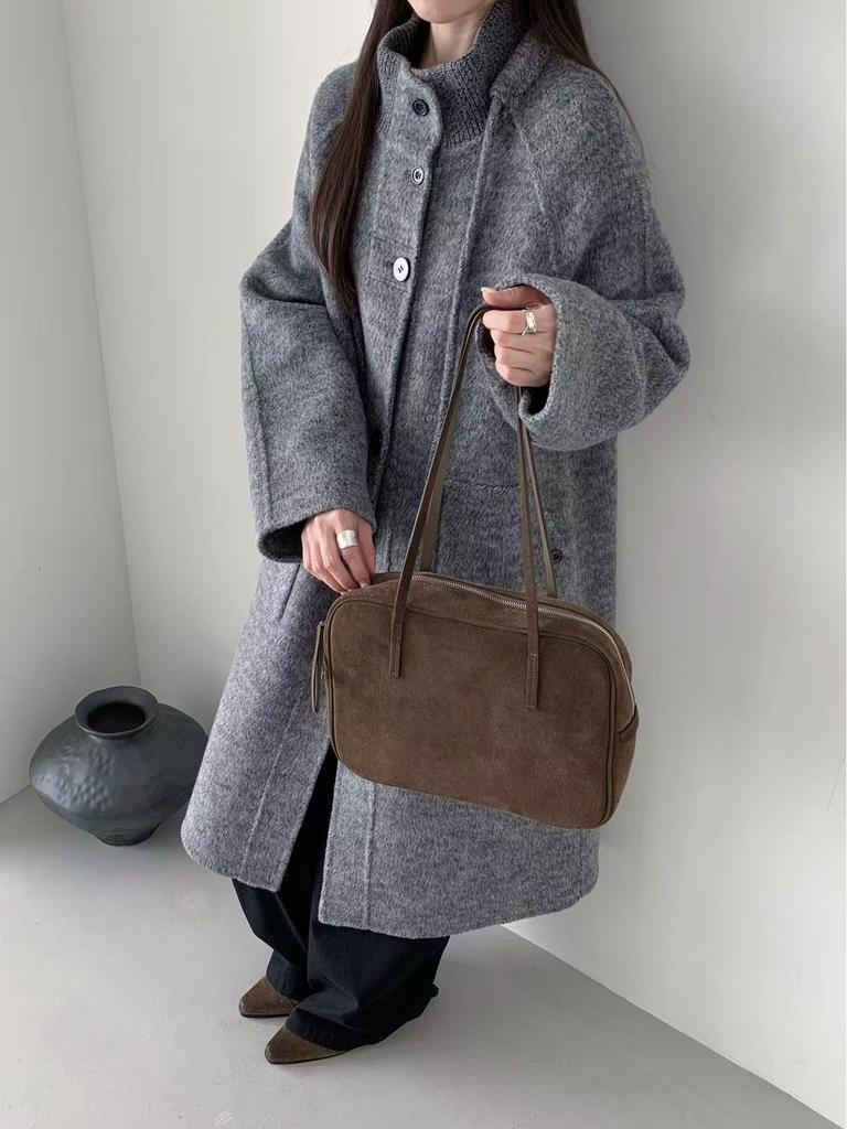 Luxuriöser doppelseitiger Wollmantel für Damen - Extra-lang, lässig, altersreduzierend, Herbstkollektion 2025