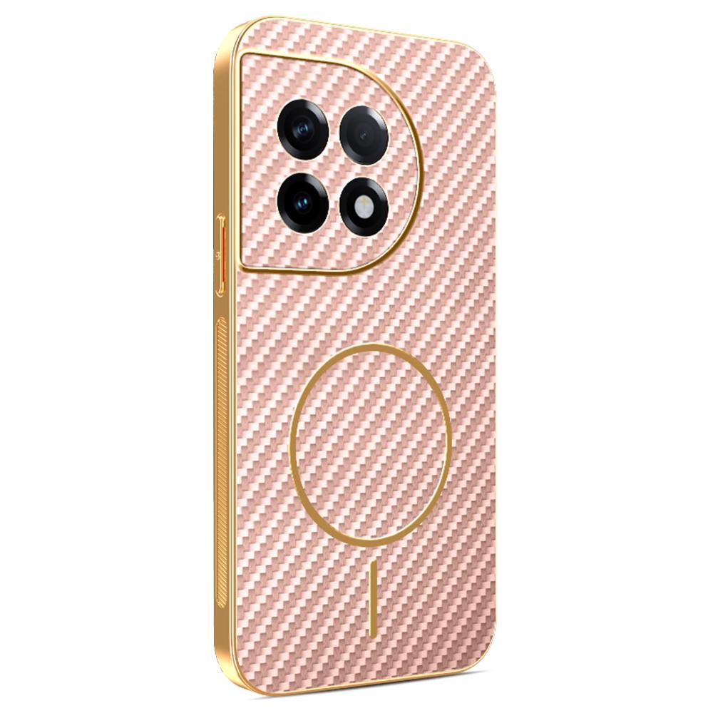For OnePlus Ace 2 5G/11R 5G Phone Case Carbon Fiber Textured Electroplated TPU Back Cover