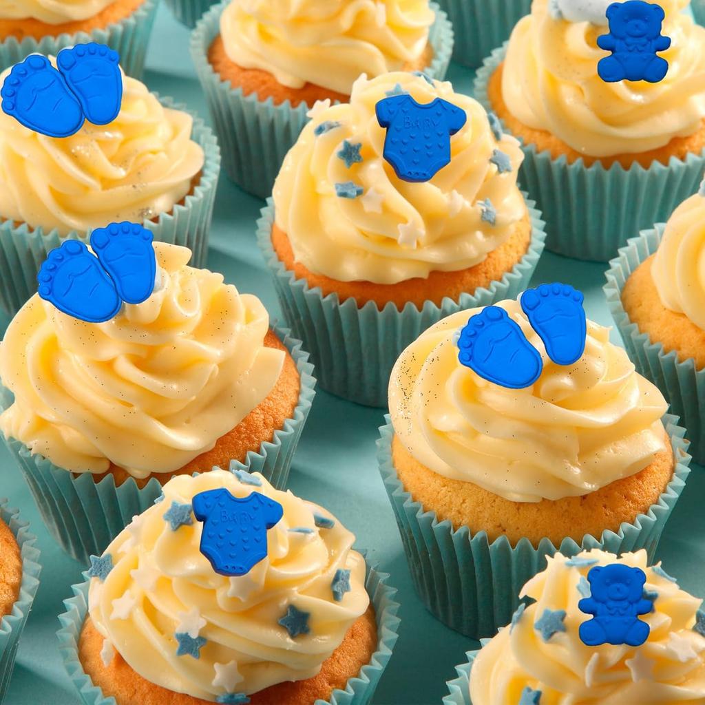 2pcs Baby Shower Chocolate Mold, 35 Cavity Cute Baby Silicone Molds Baby Onesie Baby Bottle Pacifier Molds Baby Shower Candy Mold For Cake Decoration