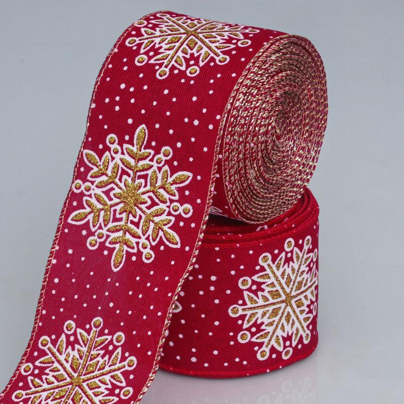 DIY Romantic și Confortabil Crăciun Imprimat Fulg de Nea Argintiu Imitație Panglică de Cânepă Decorațiuni Sac Cadou Ziua Crăciunului Fundal Agățat de Perete Panglică de Top