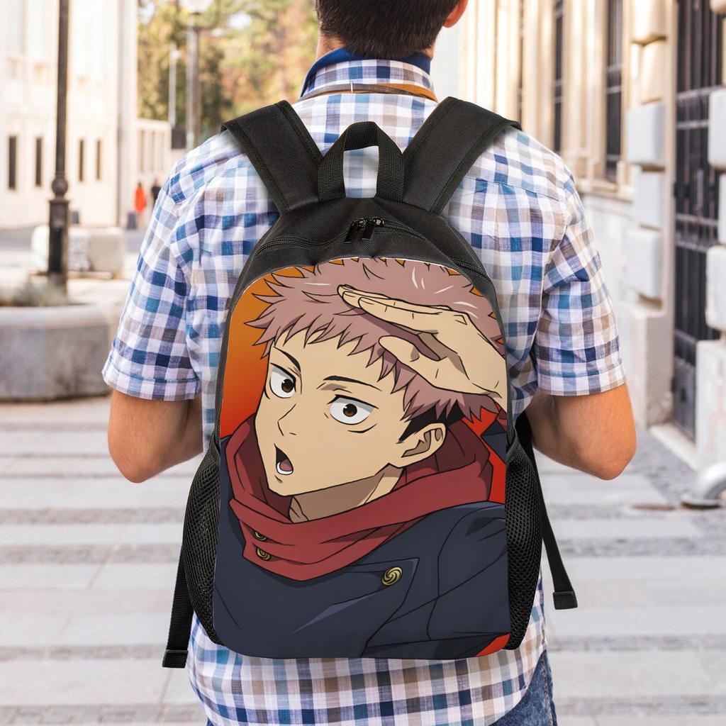 Zaino Yuji Itadori J-Jujutsu Kaisens Studente Unisex Poliestere Zaini Quotidiani Traspiranti Carini Borse per Scuola Superiore Rucksack