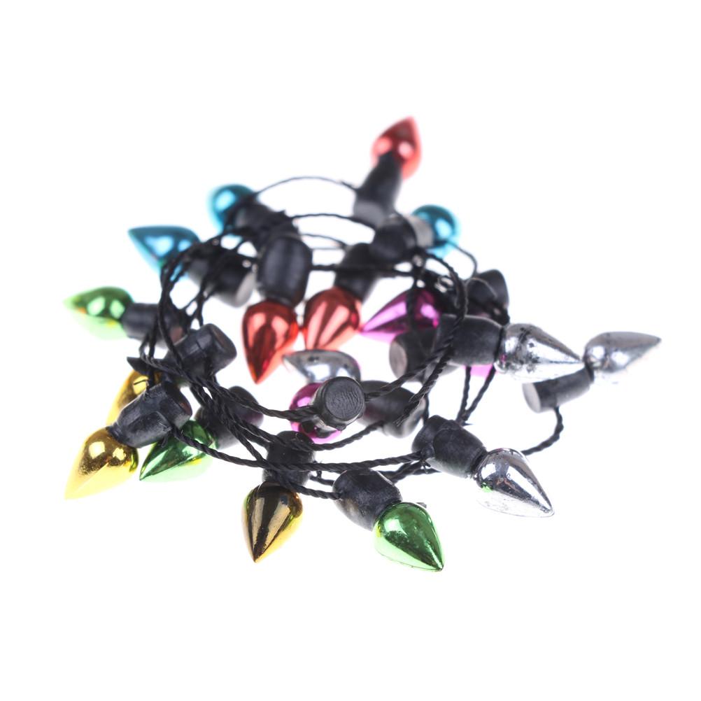 0.5m 1:12 Scale Miniature Christmas Lights - Multi-Color Plastic String Lights for Dollhouse