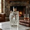 Wolfskopf Whiskey-Karaffe, 3D-Glas-Wolf-Spirituosenflasche mit Stopfen, Handgeblasener Tier-Weinspender für die Hausbar, Geschenkbox