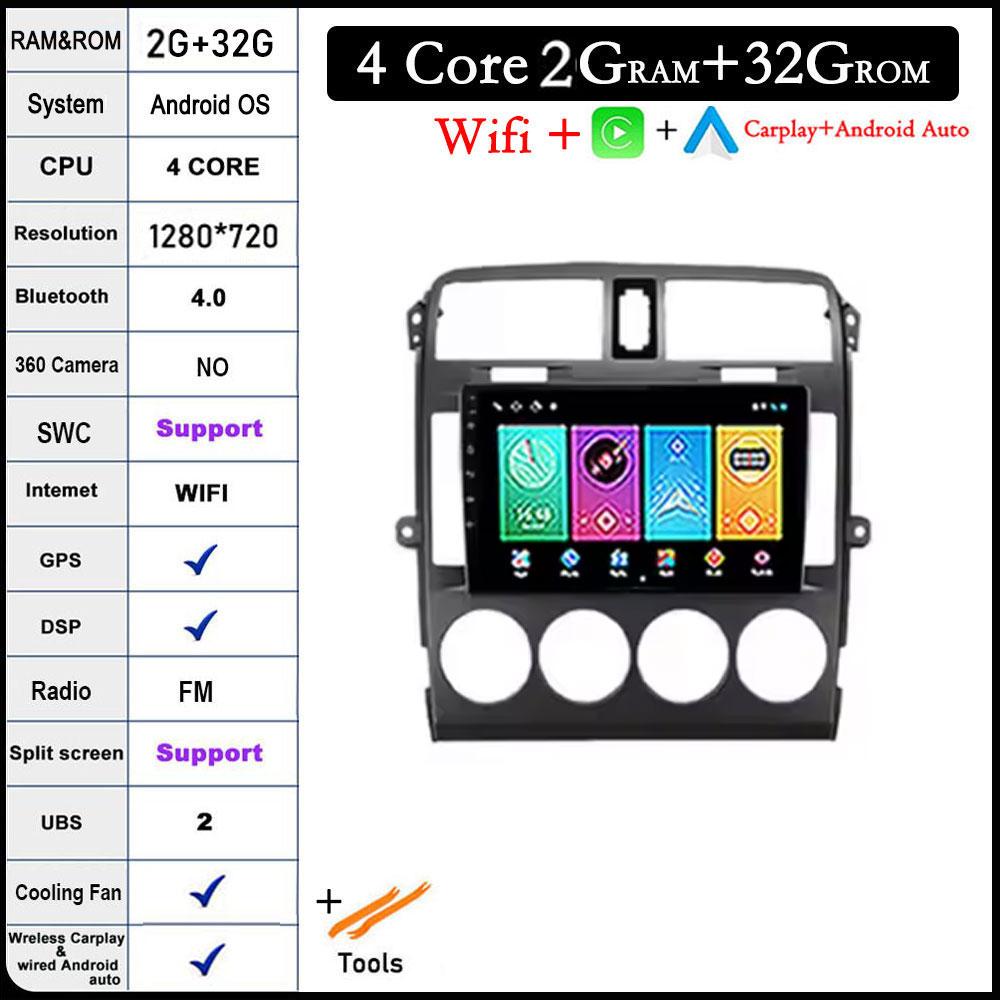 

9-дюймовый DSP Android 14 для Kia Carnival UP GQ 2002-2006 автомобильный радиоприемник видео мультимедиа QLED навигация GPS сенсорный экран авто 4G+Wifi
